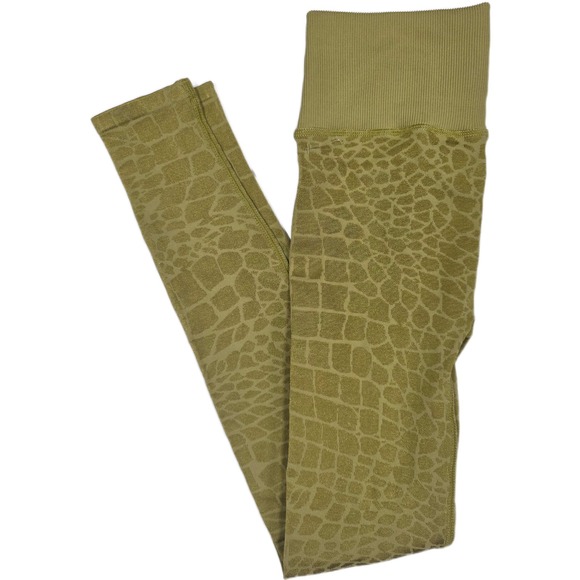 Good American Pants - Good American Pickled Olive Shimmer Animal Print Leggings